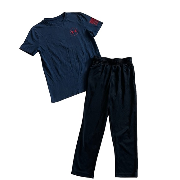 Under Armour Other - Under Armour Short sleeve and All in Motion Pants Boys| Small(6/7)